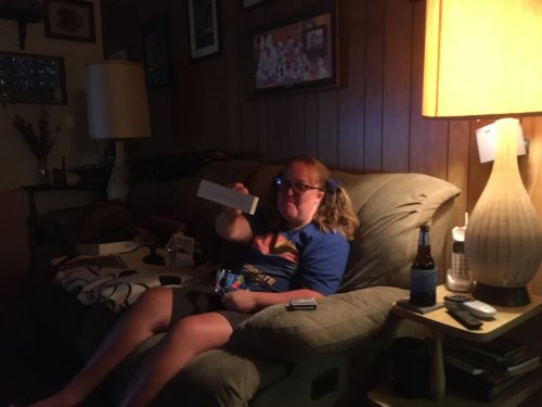 Melissa opening birthday presents